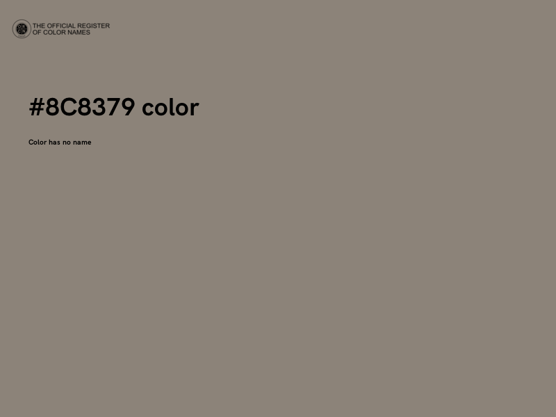 #8C8379 color image