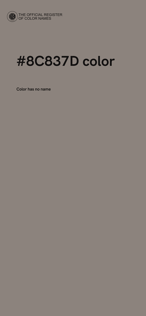 #8C837D color image