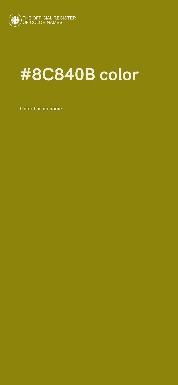 #8C840B color image