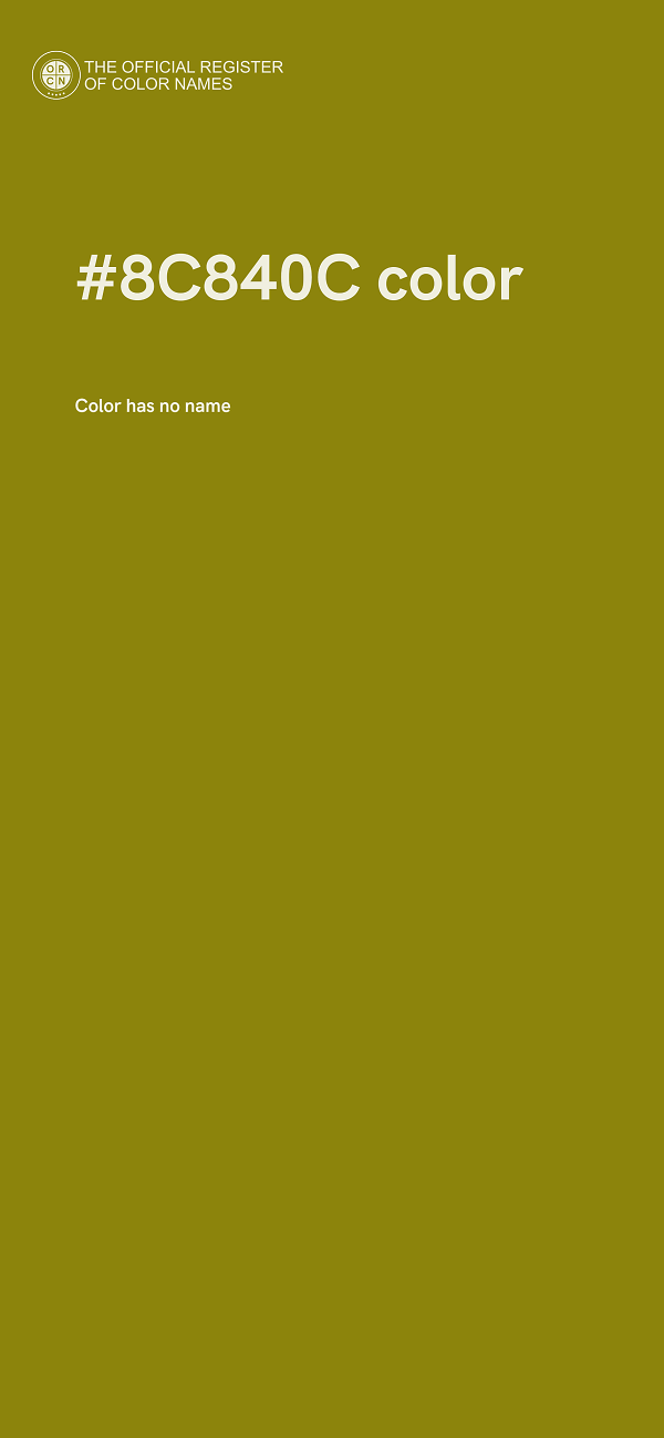 #8C840C color image