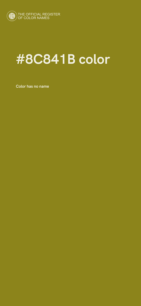 #8C841B color image