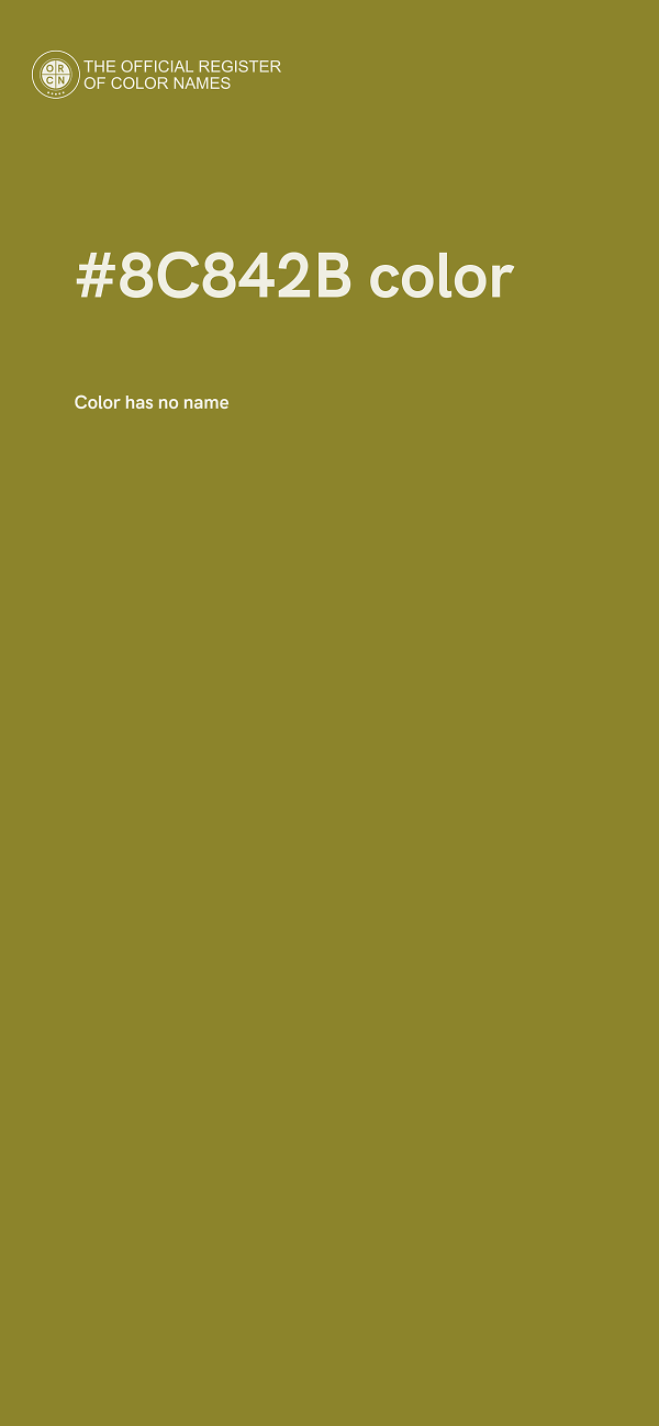 #8C842B color image
