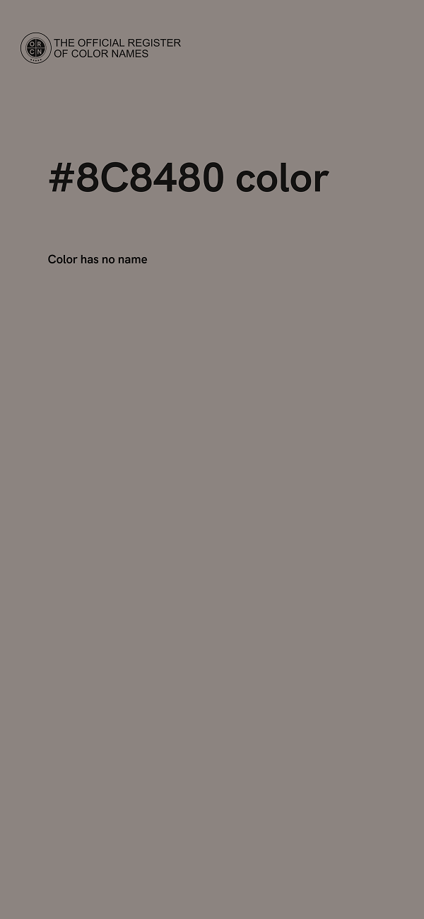 #8C8480 color image