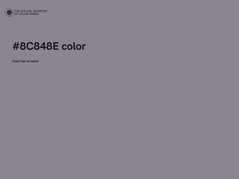 #8C848E color image