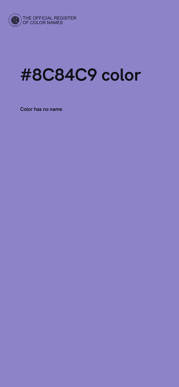 #8C84C9 color image