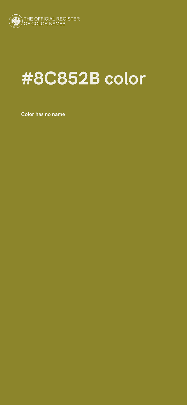 #8C852B color image