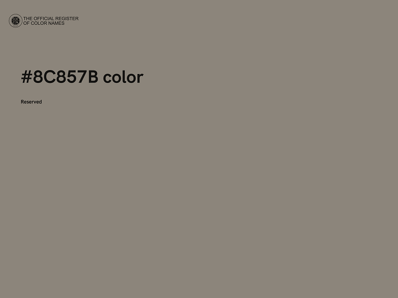 #8C857B color image