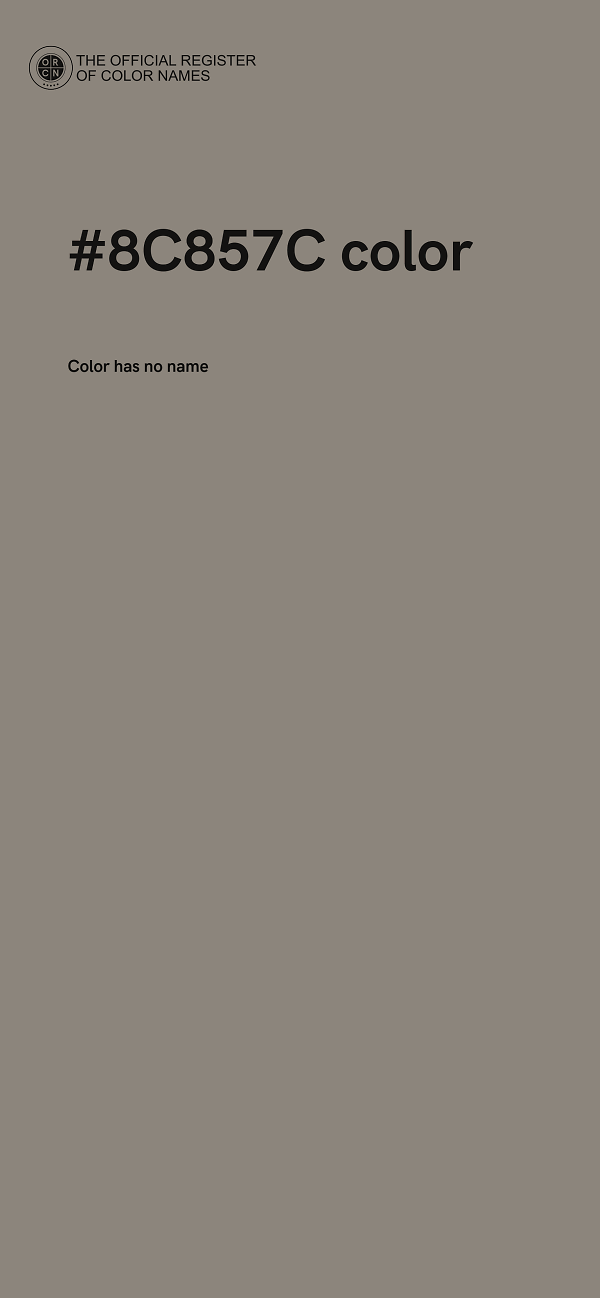 #8C857C color image