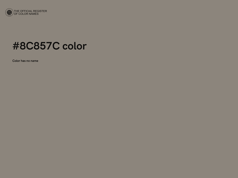 #8C857C color image
