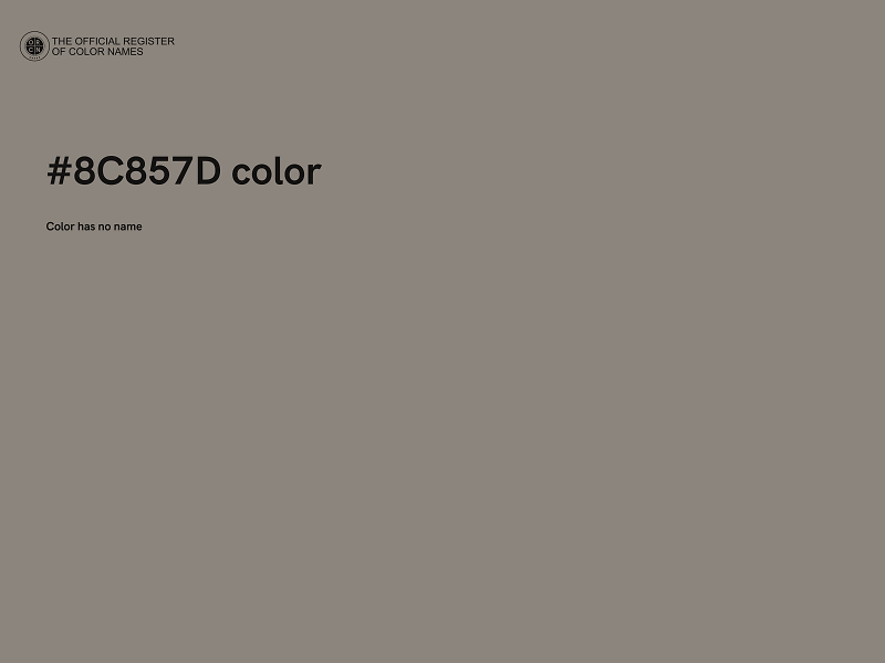 #8C857D color image