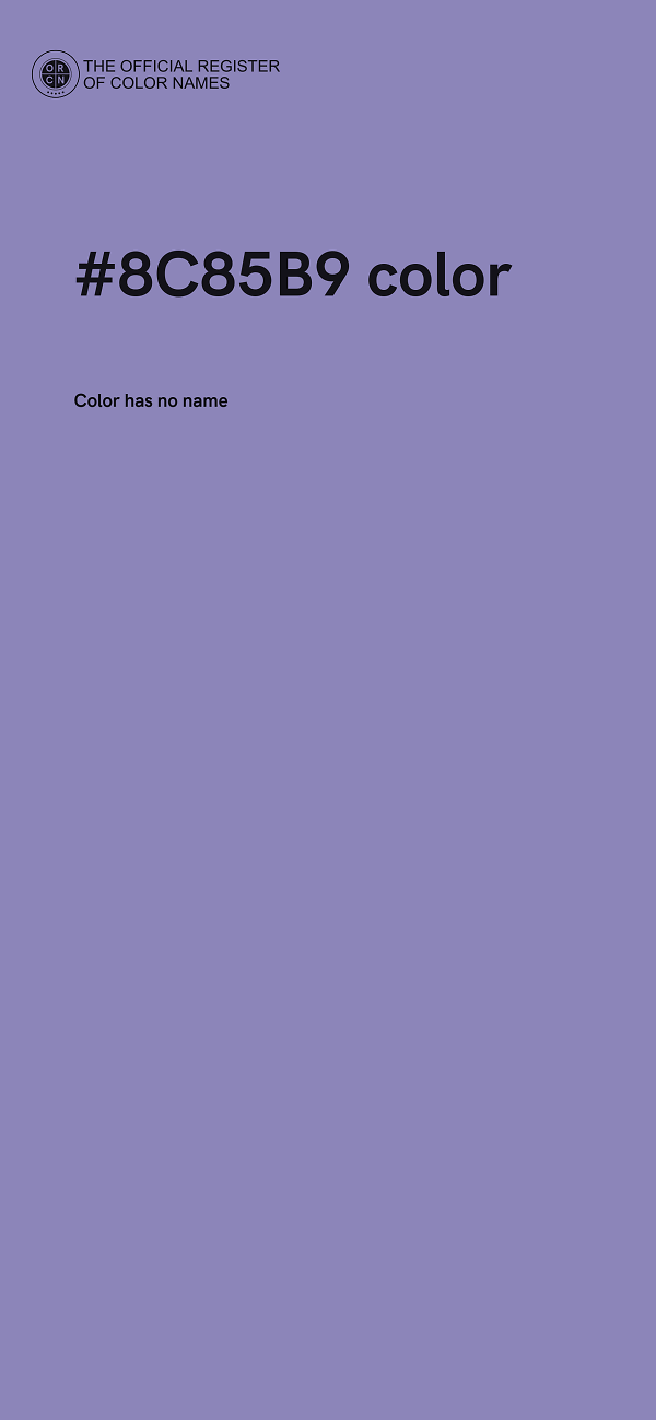 #8C85B9 color image