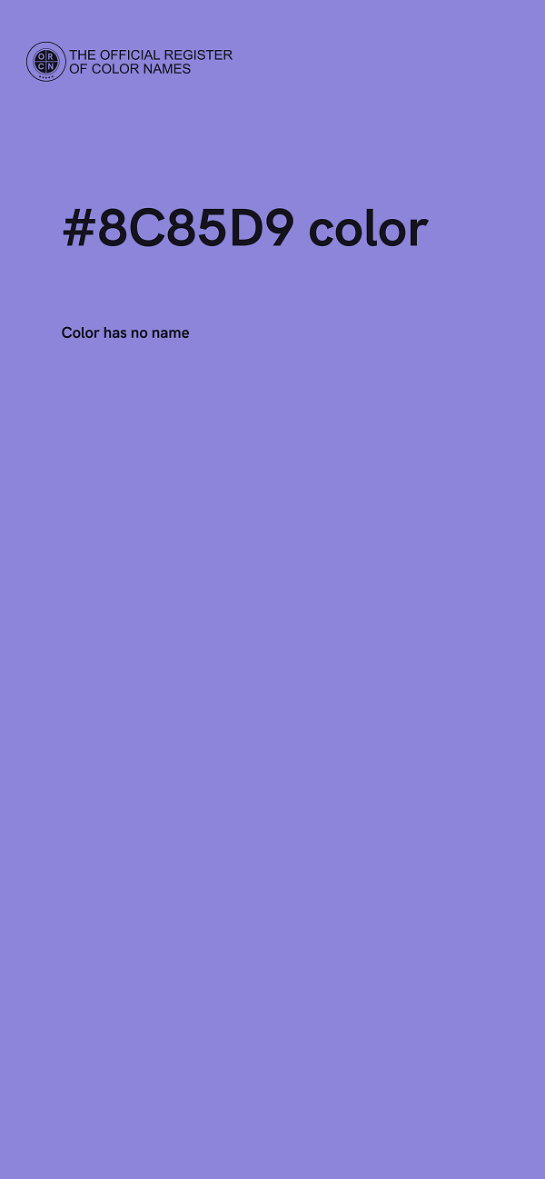 #8C85D9 color image
