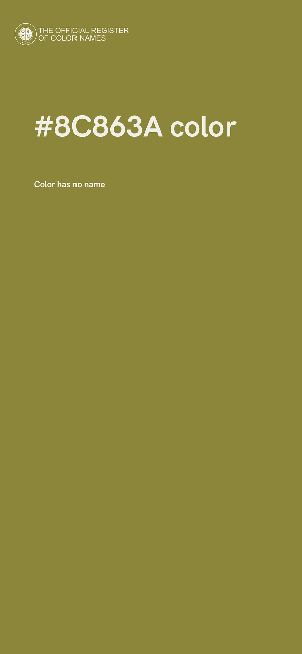 #8C863A color image