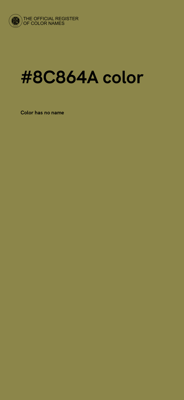 #8C864A color image