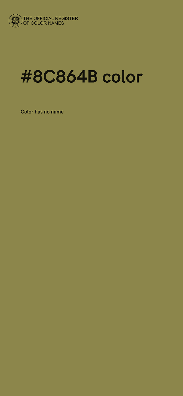 #8C864B color image