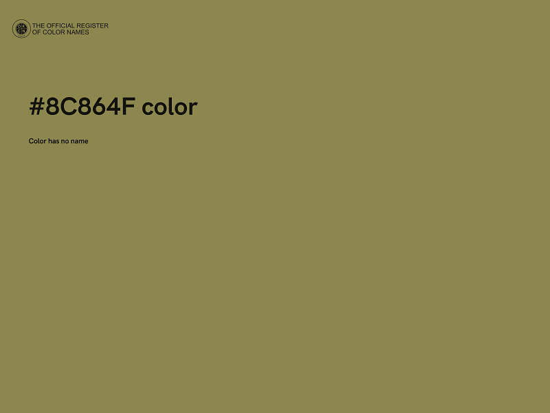 #8C864F color image