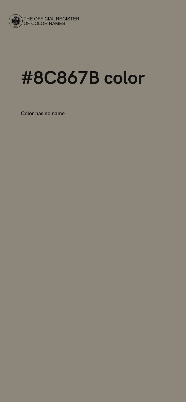 #8C867B color image