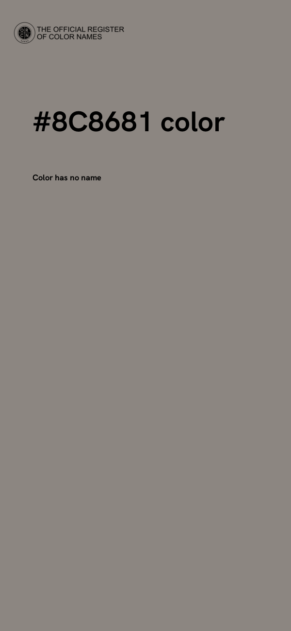#8C8681 color image