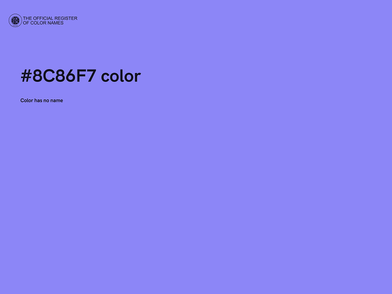 #8C86F7 color image