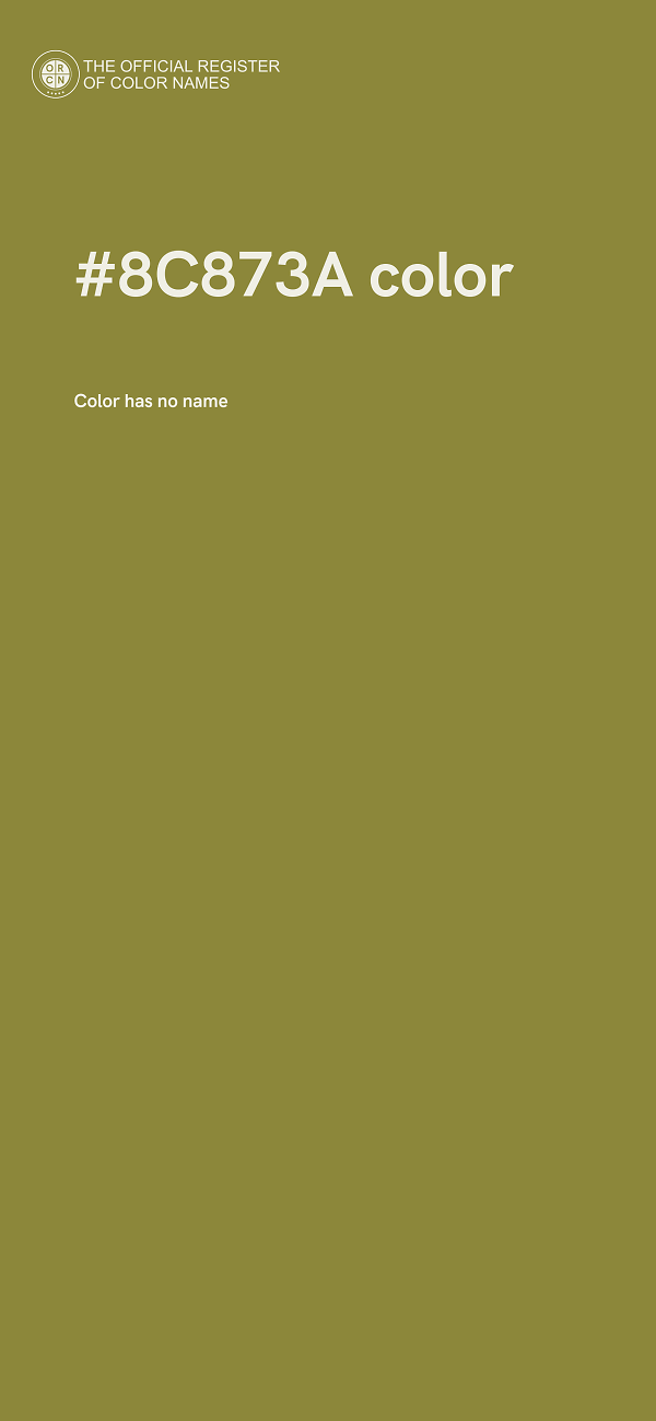 #8C873A color image