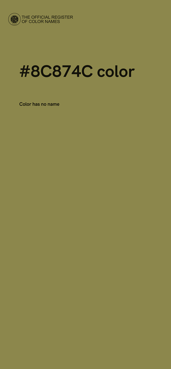 #8C874C color image