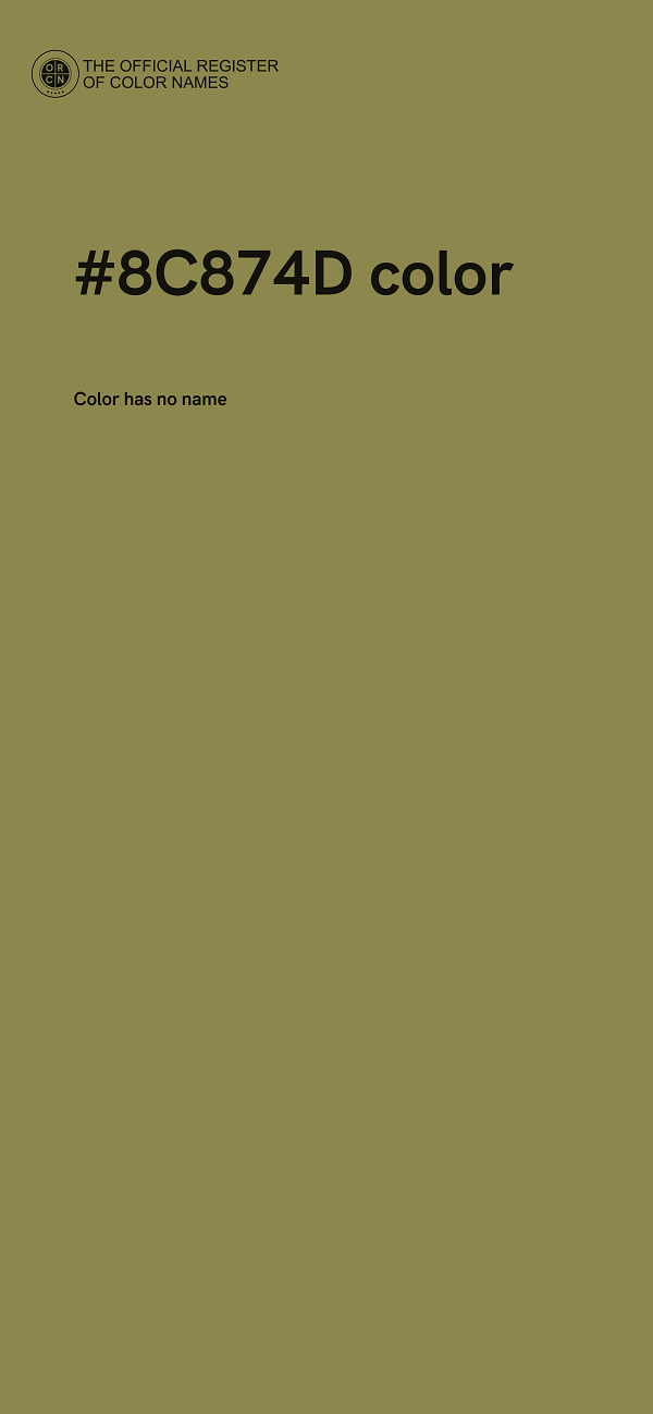 #8C874D color image