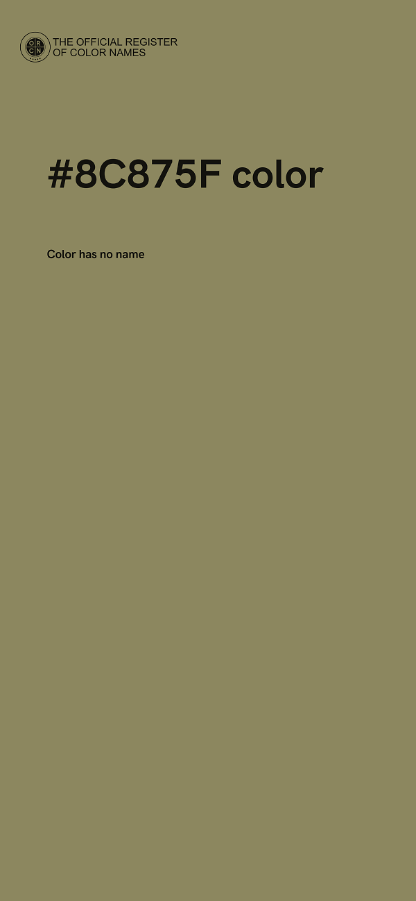 #8C875F color image