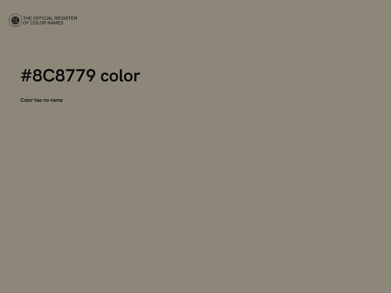 #8C8779 color image