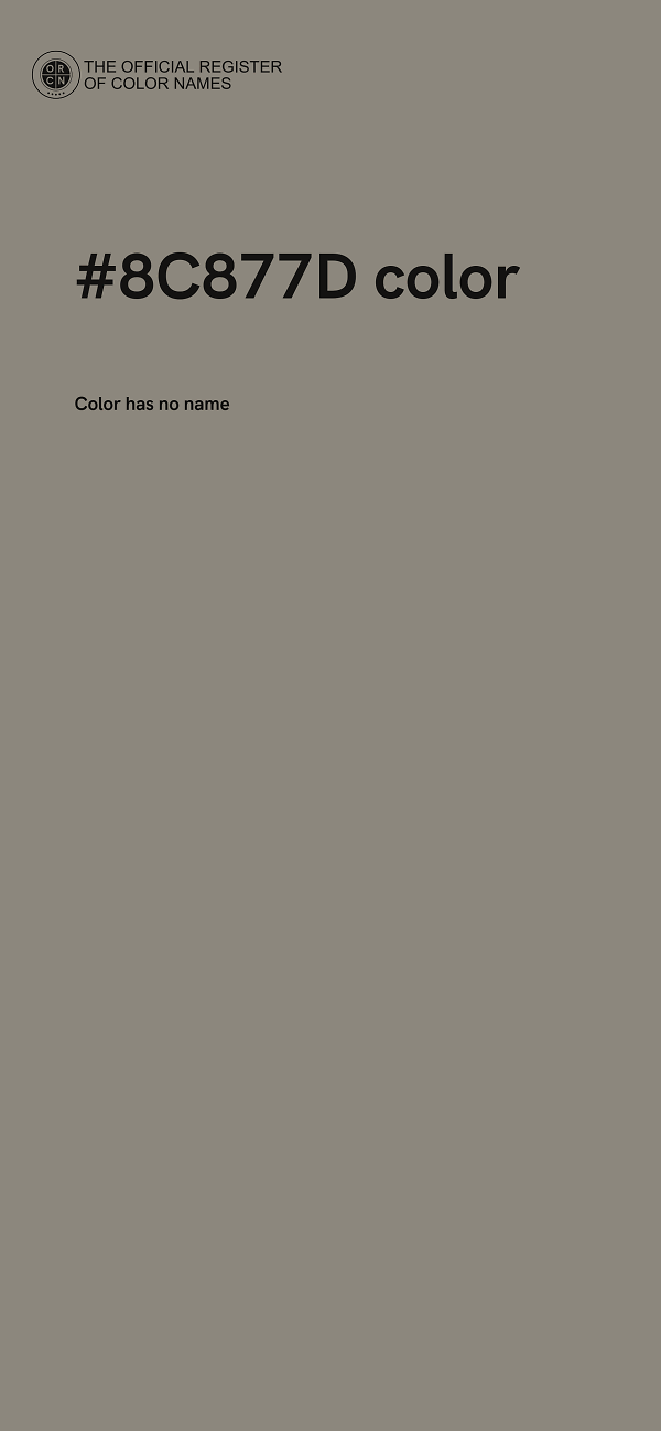 #8C877D color image