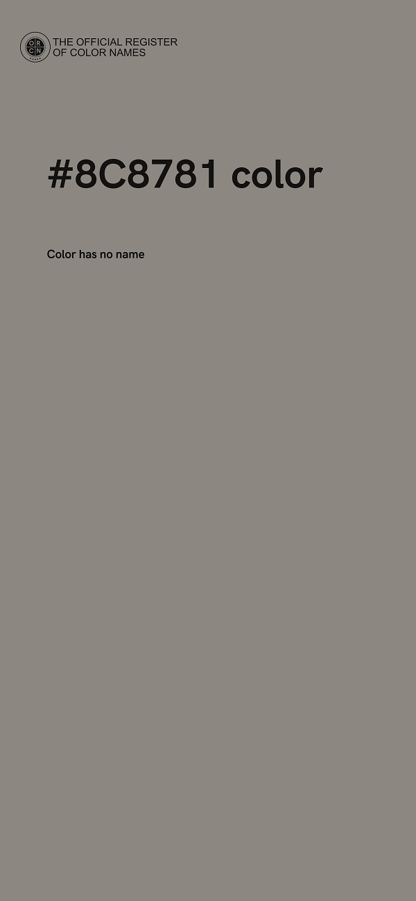 #8C8781 color image