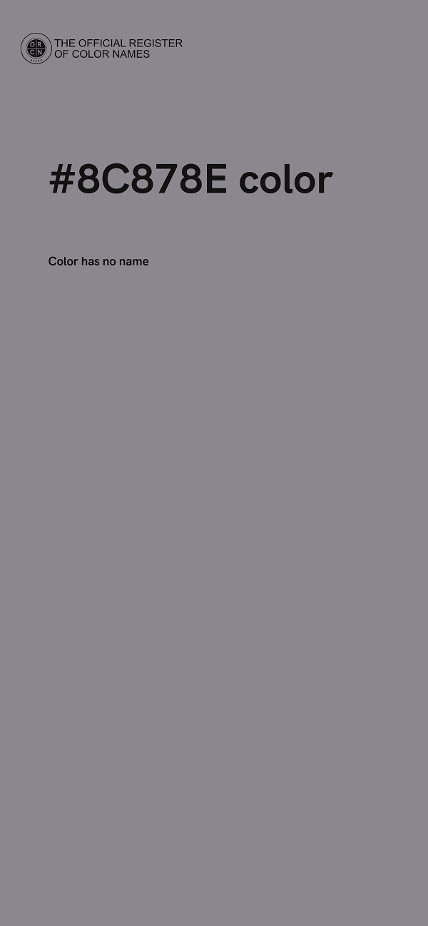 #8C878E color image