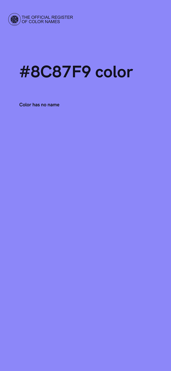 #8C87F9 color image
