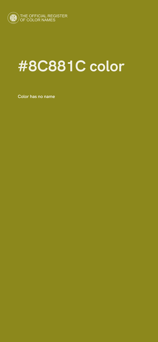 #8C881C color image