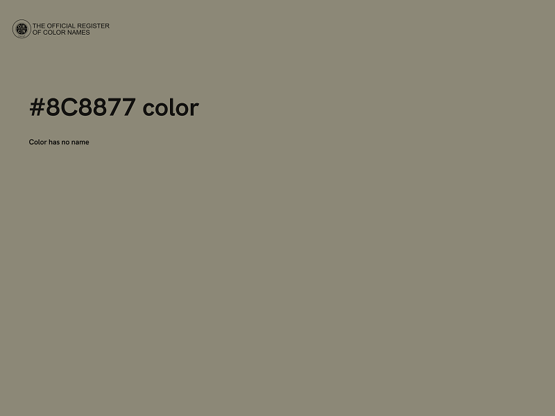 #8C8877 color image