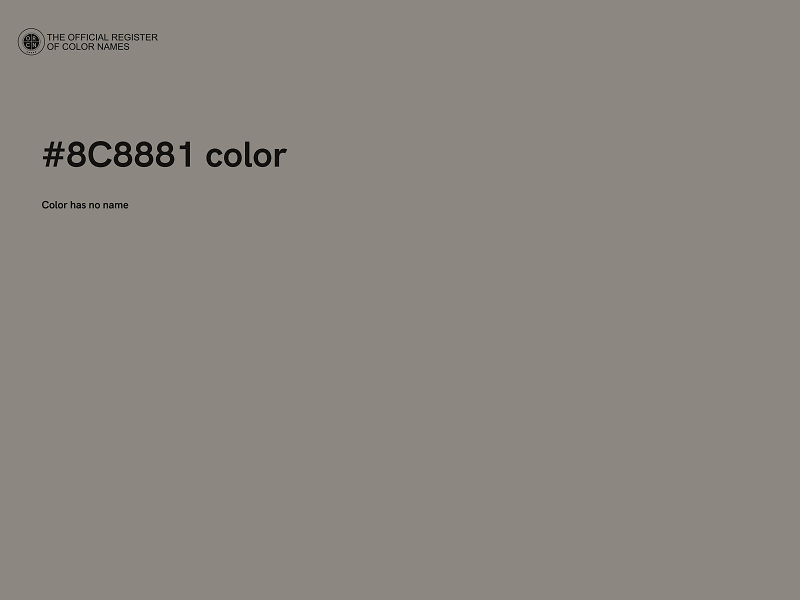 #8C8881 color image