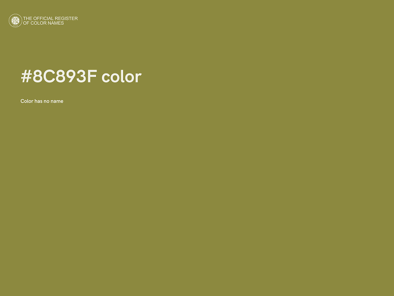 #8C893F color image