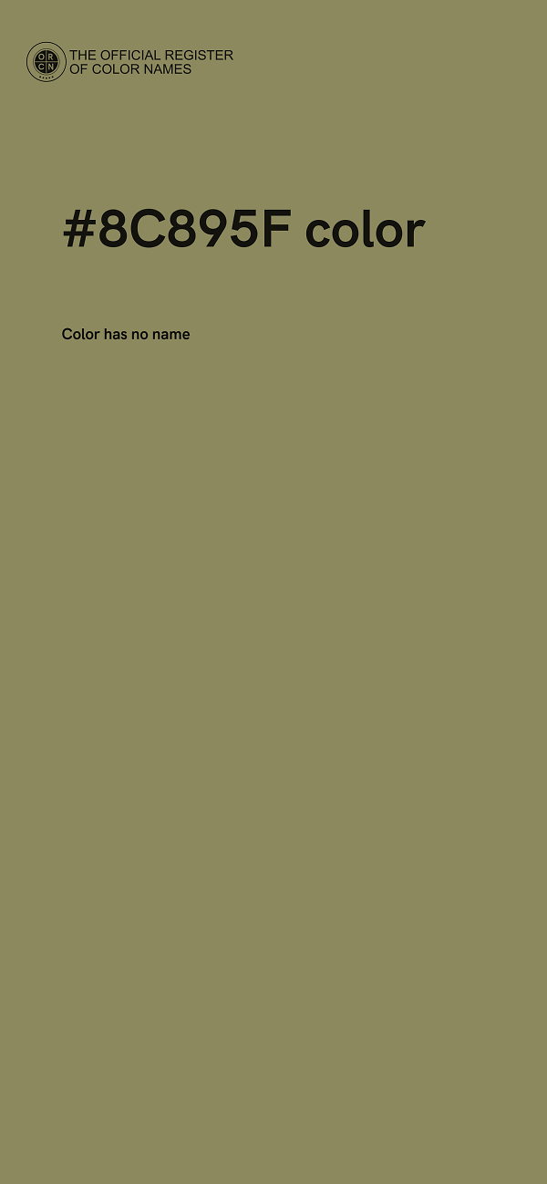 #8C895F color image