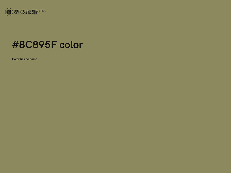 #8C895F color image