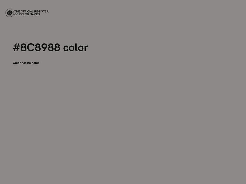 #8C8988 color image