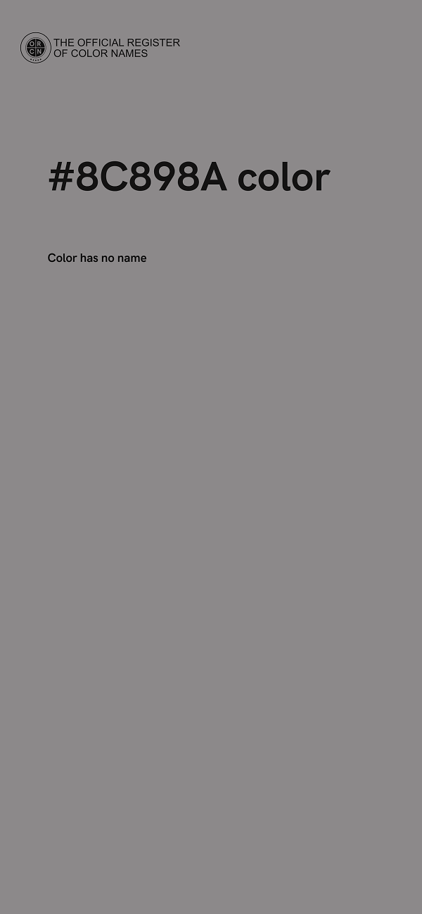 #8C898A color image