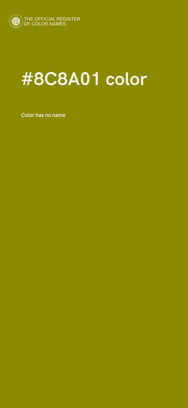 #8C8A01 color image