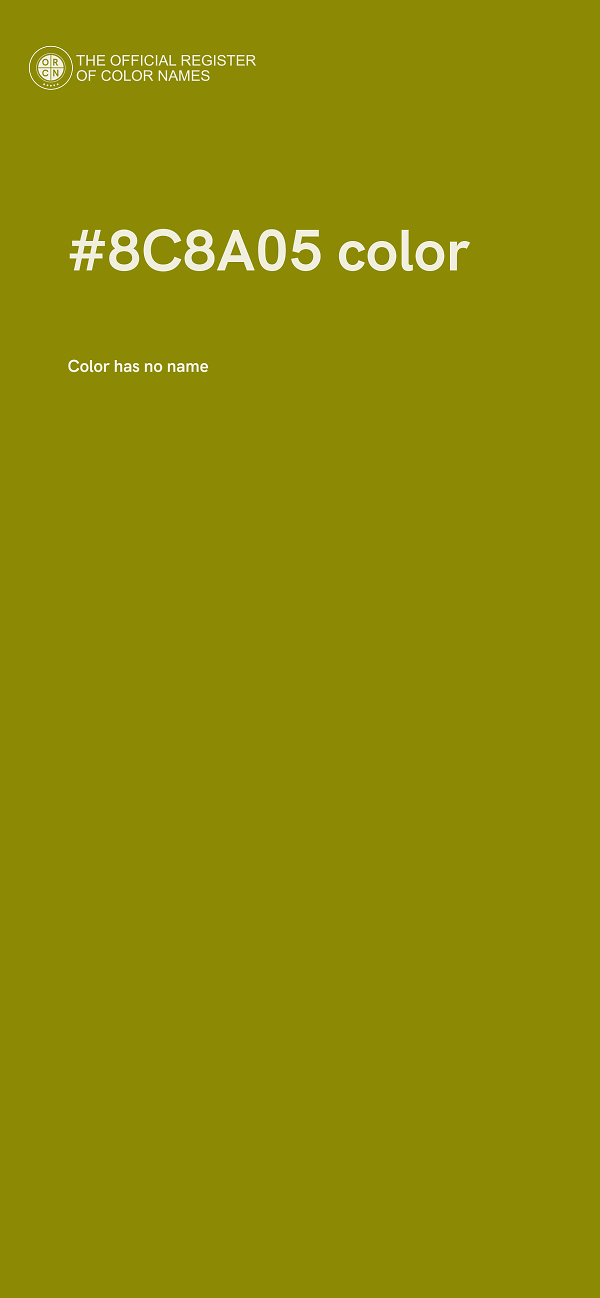 #8C8A05 color image