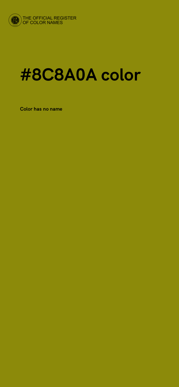 #8C8A0A color image
