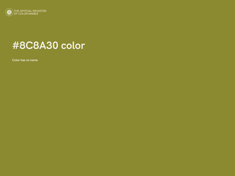 #8C8A30 color image