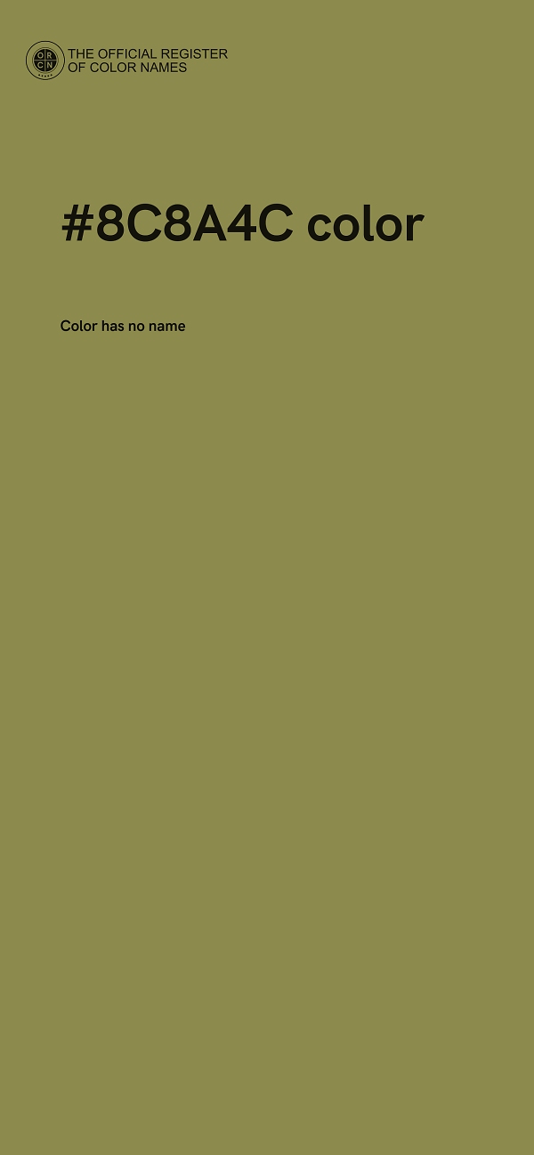 #8C8A4C color image