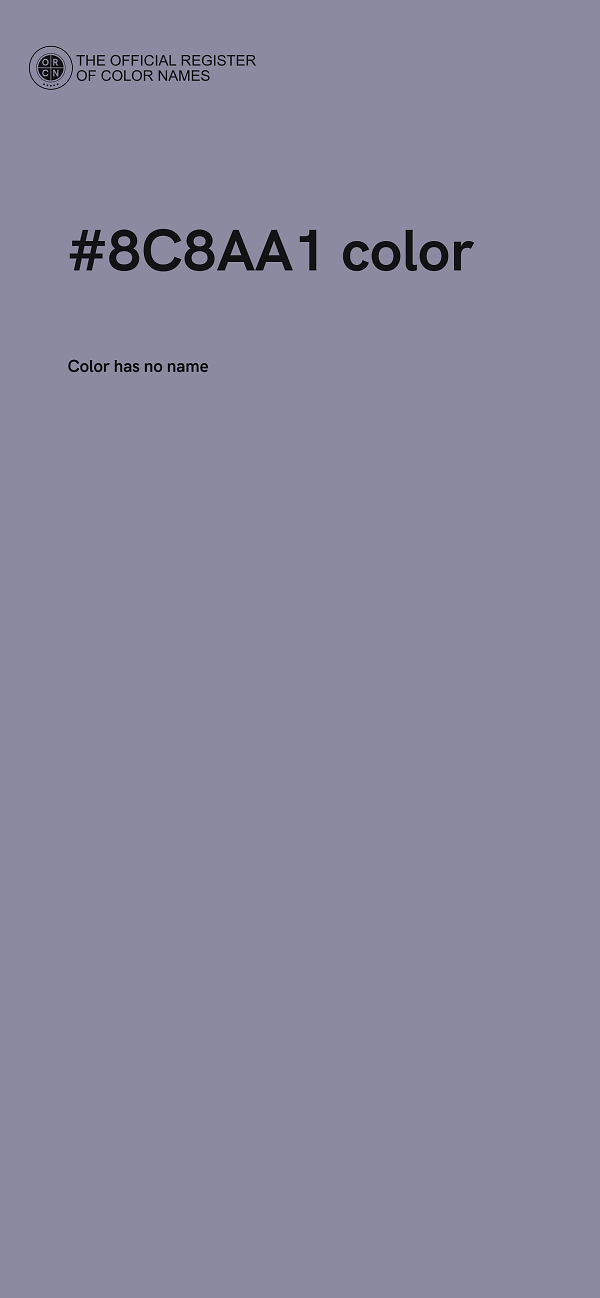 #8C8AA1 color image