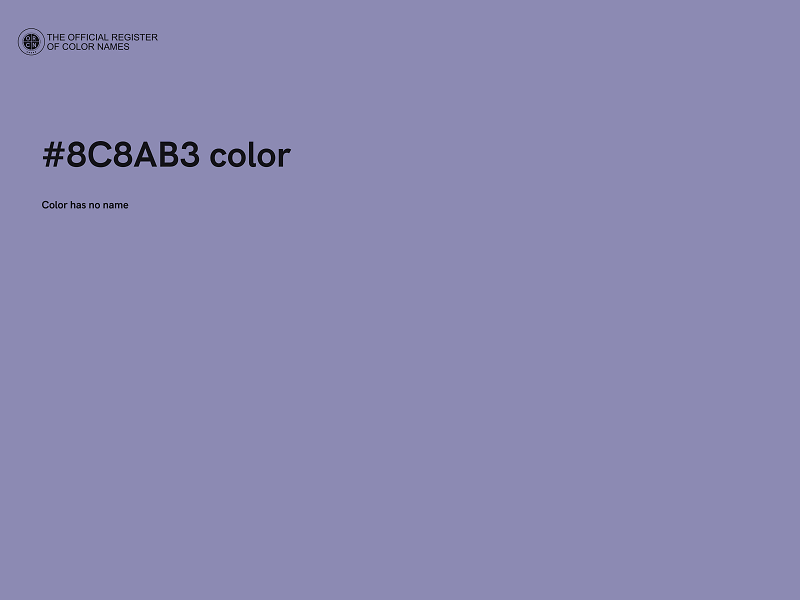 #8C8AB3 color image