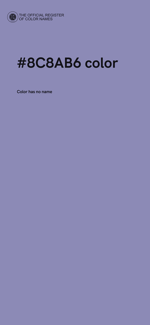 #8C8AB6 color image