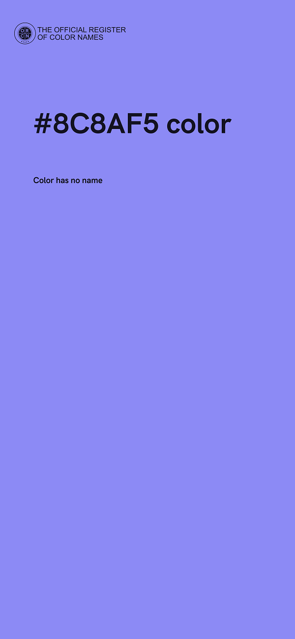 #8C8AF5 color image