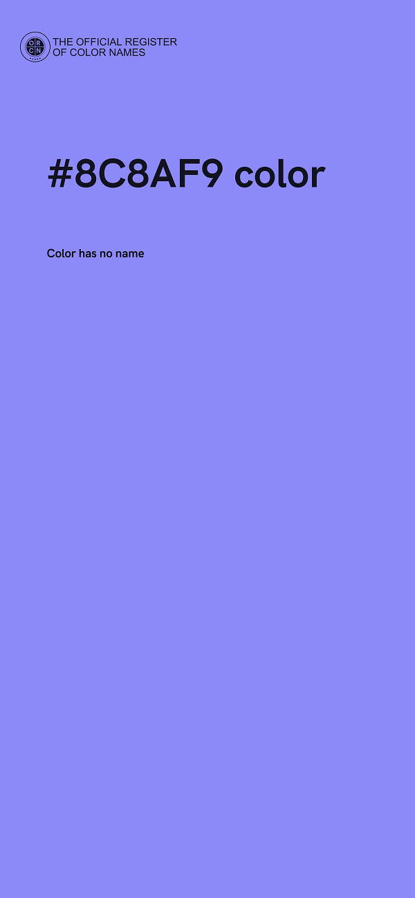 #8C8AF9 color image